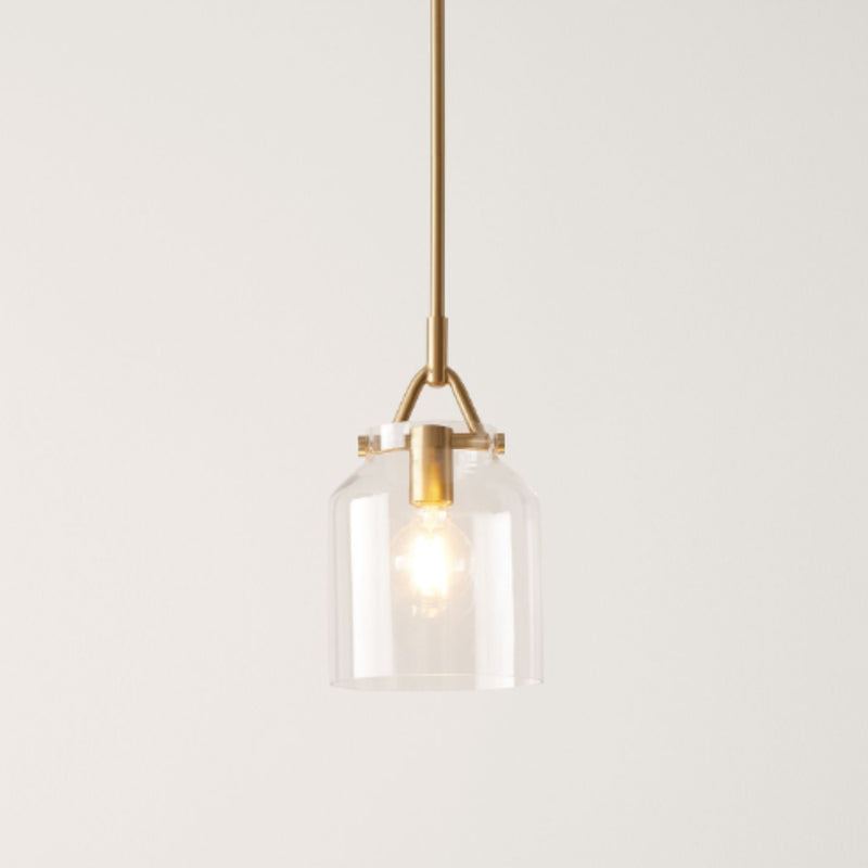 Miller Bell Clear Glass and Gold Pendant Light - Lighting.co.za