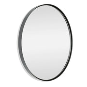 Emily Backlit LED Thin Round Framed Gold or Black Wall Mirror 3 Sizes - Lighting.co.za