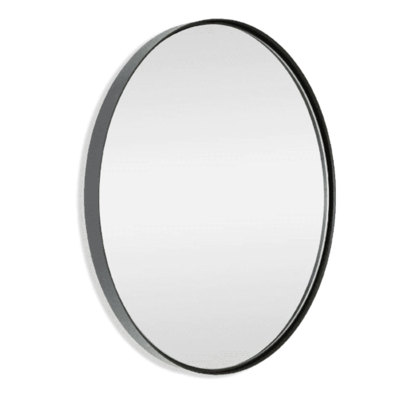 Emily Backlit LED Thin Round Framed Gold or Black Wall Mirror 3 Sizes - Lighting.co.za