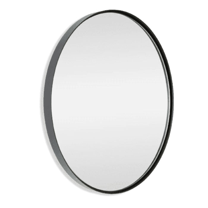 Emily Backlit LED Thin Round Framed Gold or Black Wall Mirror 3 Sizes