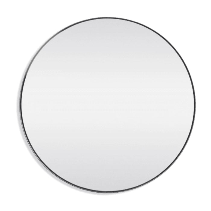 Emily Backlit LED Thin Round Framed Gold or Black Wall Mirror 3 Sizes