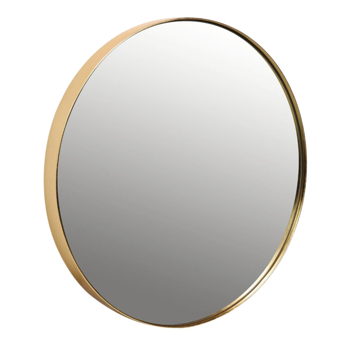 Emily Thin Round Framed Gold or Black Wall Mirror 3 Sizes