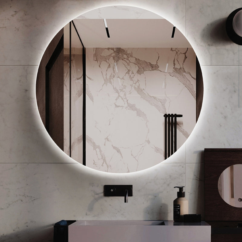 Adriana Backlit LED Round Frameless Mirror 4 Sizes - Lighting.co.za