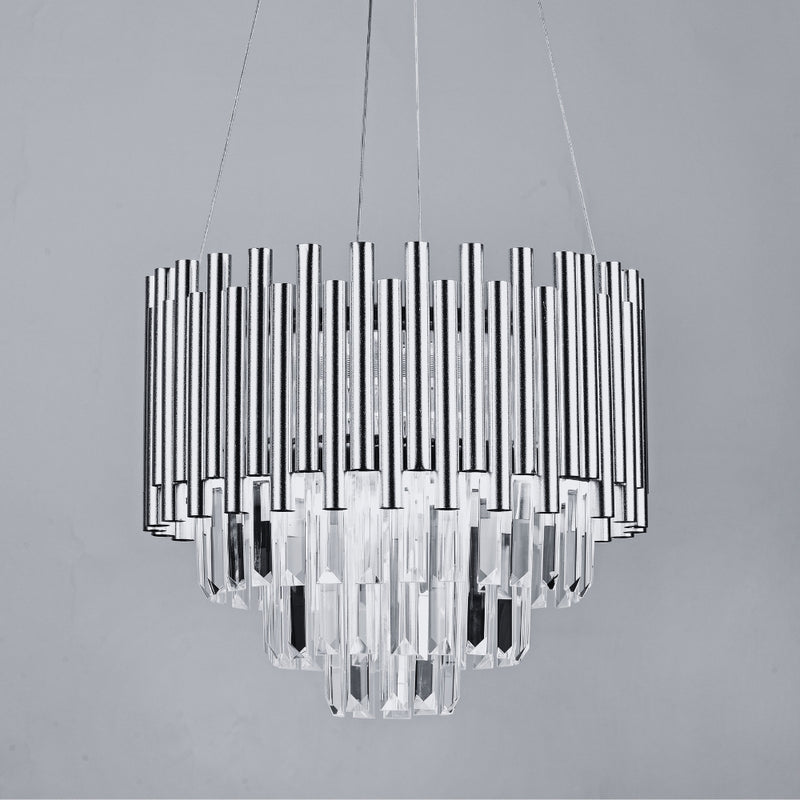 Budheli Chrome and Clear Crystal Pendant Light - Lighting.co.za