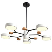 Izar White Black and Wood CCT LED Pendant Light - Lighting.co.za