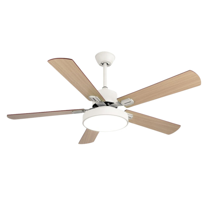 Axis LED White and Wood 5 Blade Ceiling Fan