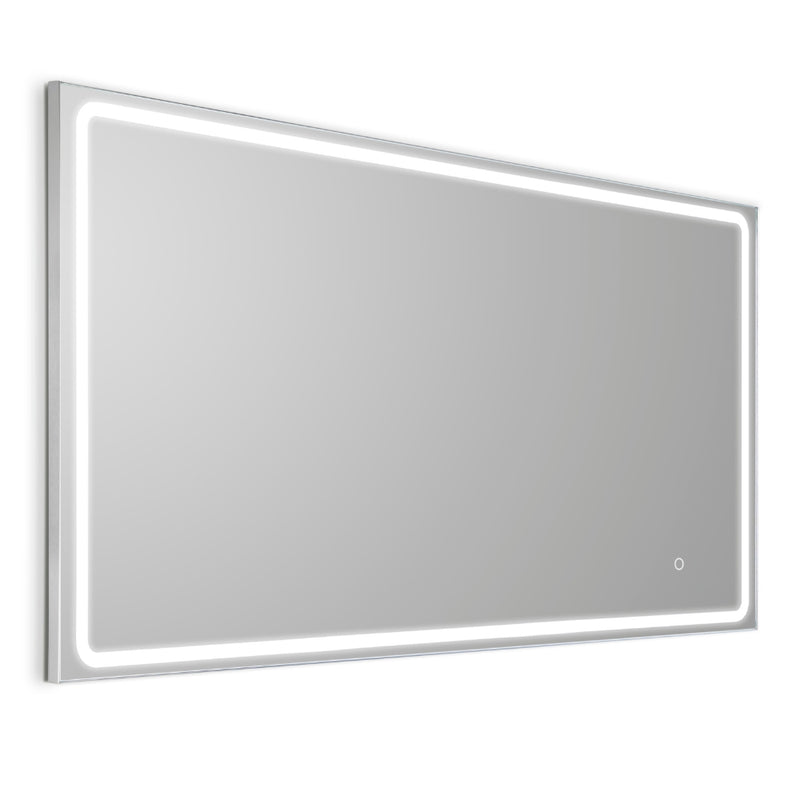 Mia Silver Frontlit Bathroom Mirror 5 Sizes - Lighting.co.za