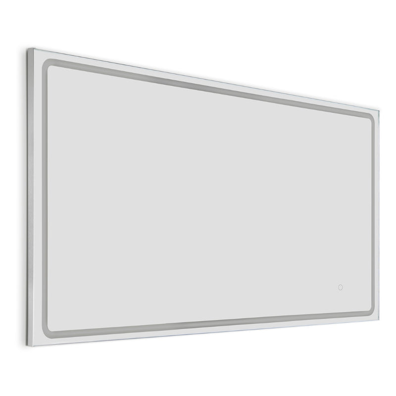 Mia Silver Frontlit Bathroom Mirror 5 Sizes - Lighting.co.za