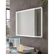 Mia Silver Frontlit Bathroom Mirror 5 Sizes - Lighting.co.za