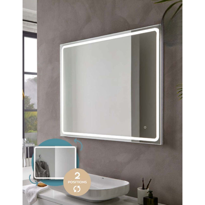 Mia Silver Frontlit Bathroom Mirror 5 Sizes - Lighting.co.za