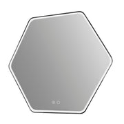 Colette Black Frame LED Bathroom Mirror with Defogger - Lighting.co.za