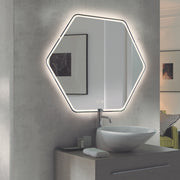 Colette Black Frame LED Bathroom Mirror with Defogger - Lighting.co.za