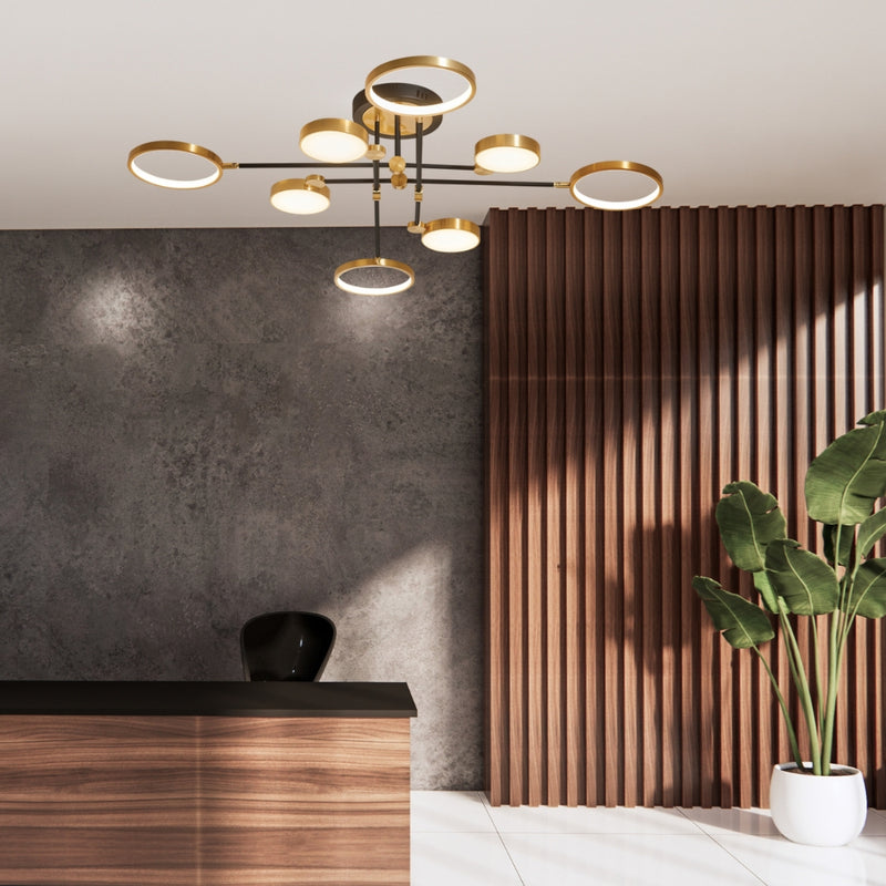 Retro Black and Gold LED Ceiling Light - Lighting.co.za