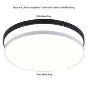 Lugano Black | White Slim CCT LED Ceiling Light 3 Sizes - Lighting.co.za