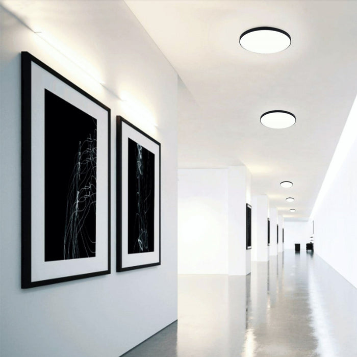 Lugano Black | White Slim CCT LED Ceiling Light 3 Sizes