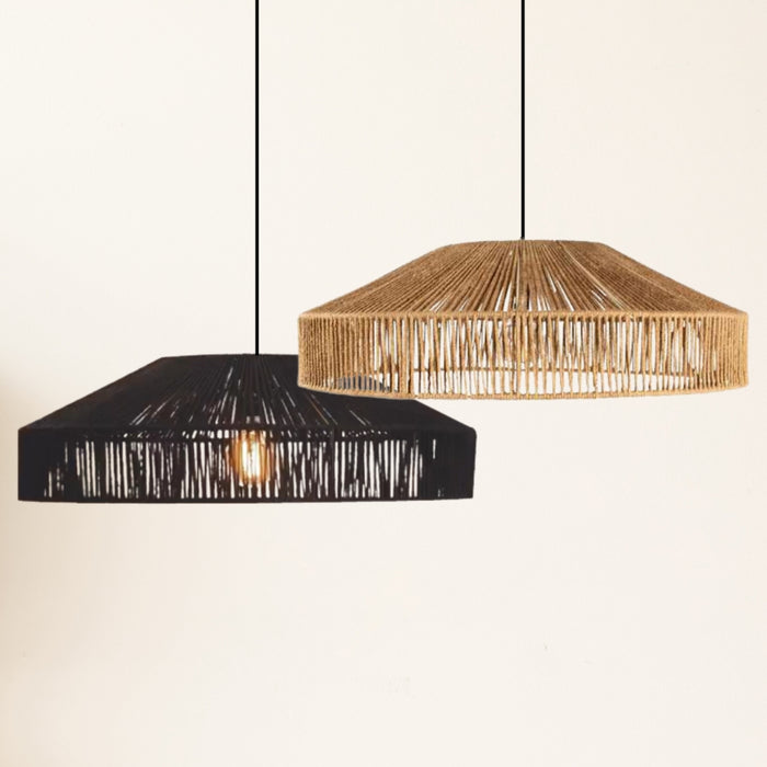 Bali Moroccan Black or Natural Jute Pendant Light