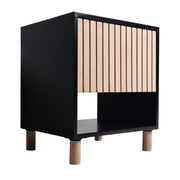 Thendo Black and Natural Bedside Table - Lighting.co.za