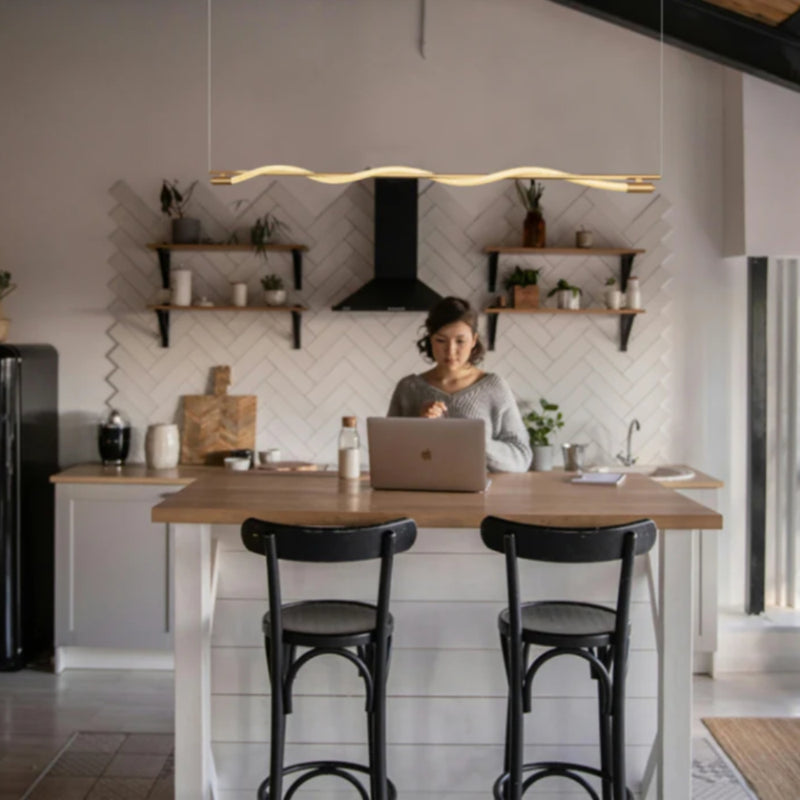 Wraparound Gold with White Rope LED Pendant Light - Lighting.co.za