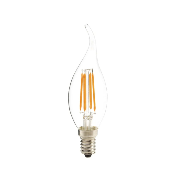 E14 Flame Candle LED Fil Clear 4W 2200K Bulb Dim K