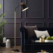 Twilight Black and Antique Brass Floor Lamp - Lighting.co.za