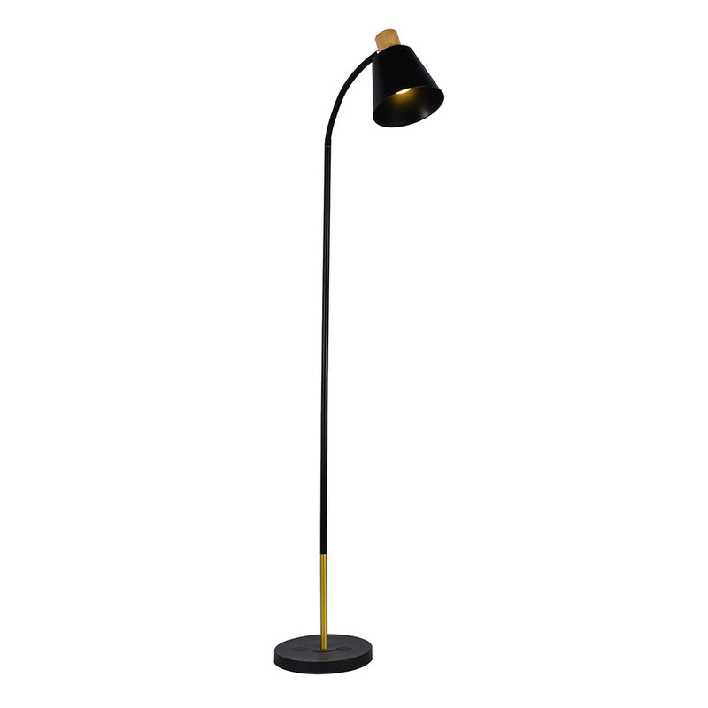 Curve Black or White and Gold Floor Lamp - Lighting.co.za