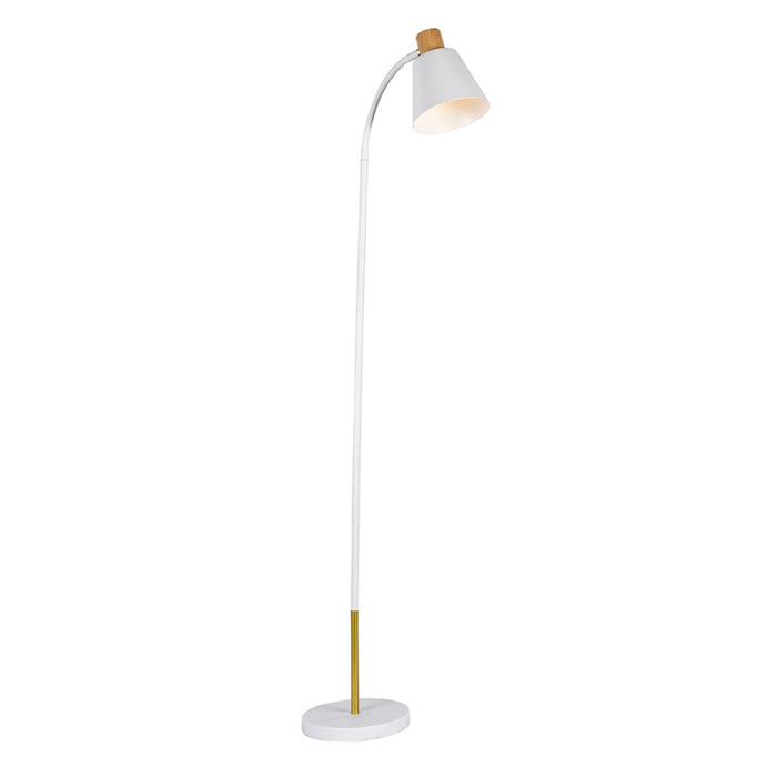 Curve Black or White and Gold Floor Lamp