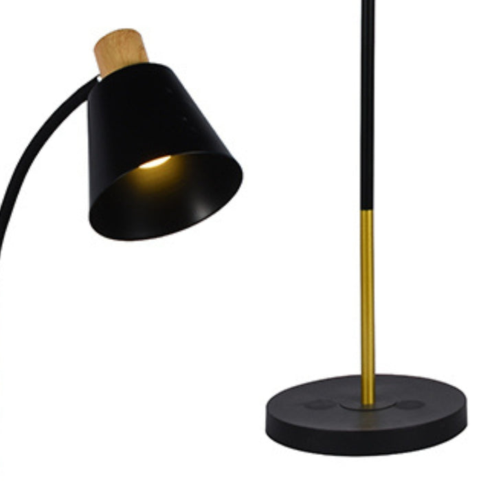 Curve Black or White and Gold Floor Lamp