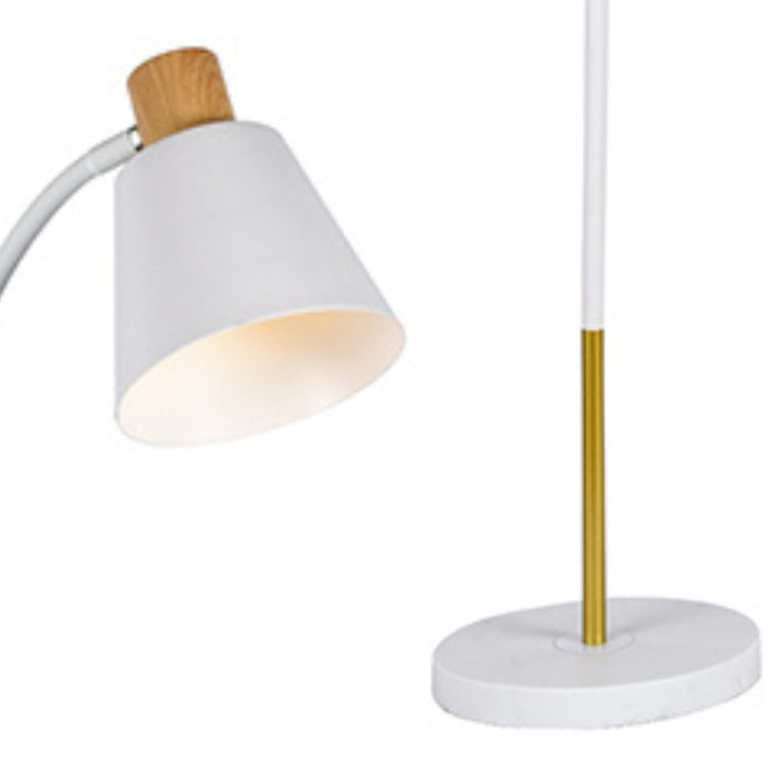 Curve Black or White and Gold Floor Lamp