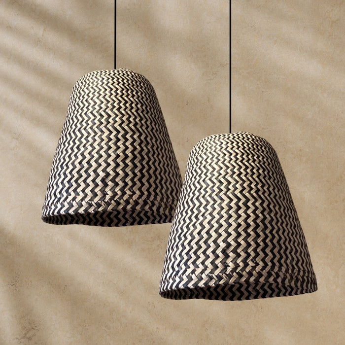 Zee Black and Natural Ilala Pendant Light