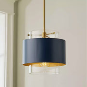 Hailey Large Clear Glass and Black Pendant Light - Lighting.co.za