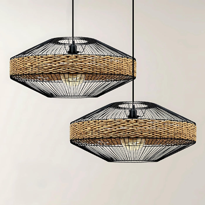 Kingsley Woven Black Wire Pendant Light