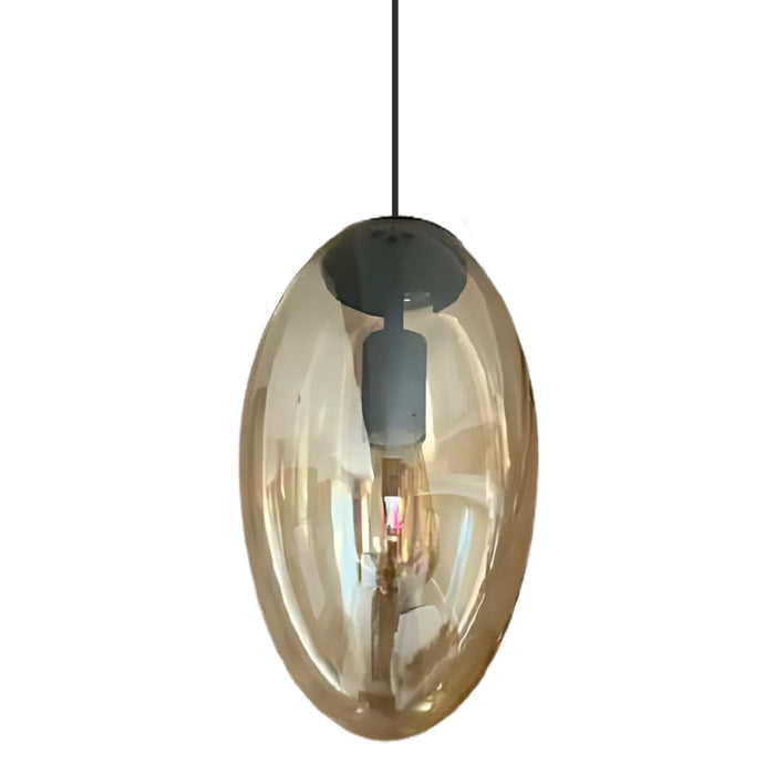 Berkley Amber Glass Drop Pendant Light