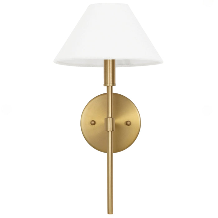 Liberty S Gold and White Shade Wall Light