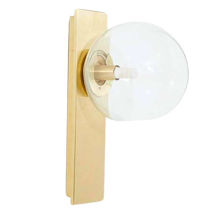 Cade Clear Glass and Gold Wall Light