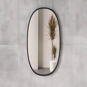 Eclipse Black Rectangular Oval Mirror 2 Sizes - Lighting.co.za