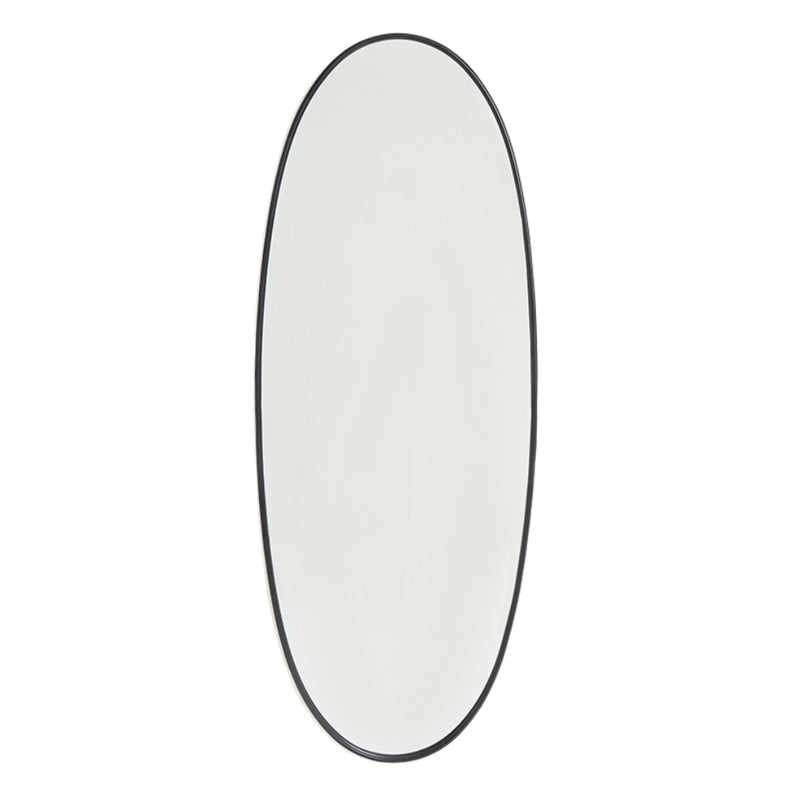 Eclipse Black Rectangular Oval Mirror 2 Sizes - Lighting.co.za