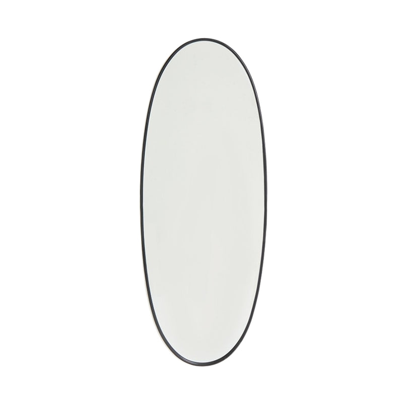 Eclipse Black Rectangular Oval Mirror 2 Sizes - Lighting.co.za