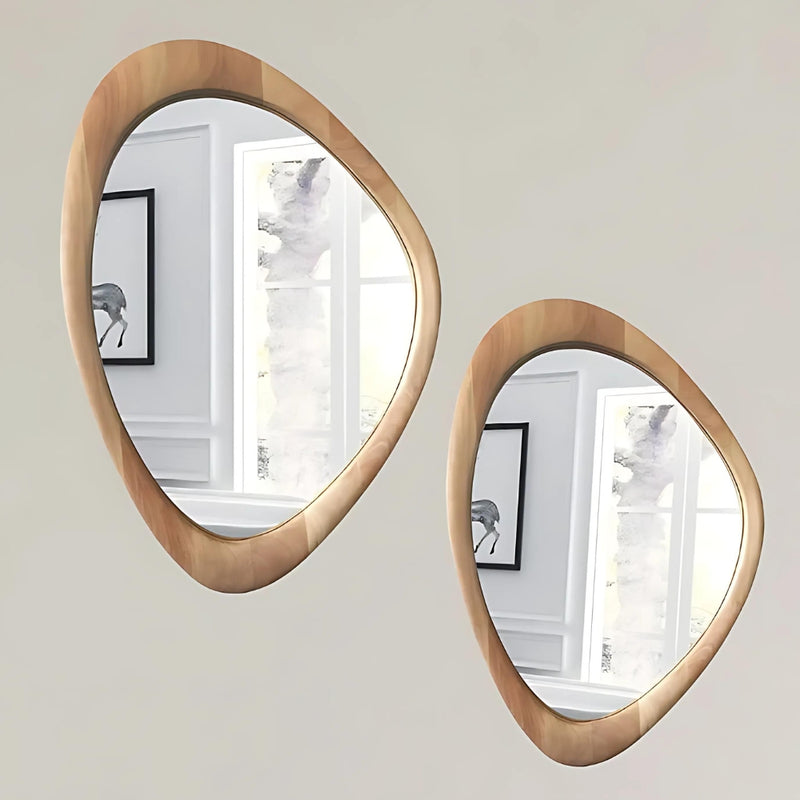 Chobe Organic Shaped Wood Mirror 3 Sizes - Lighting.co.za