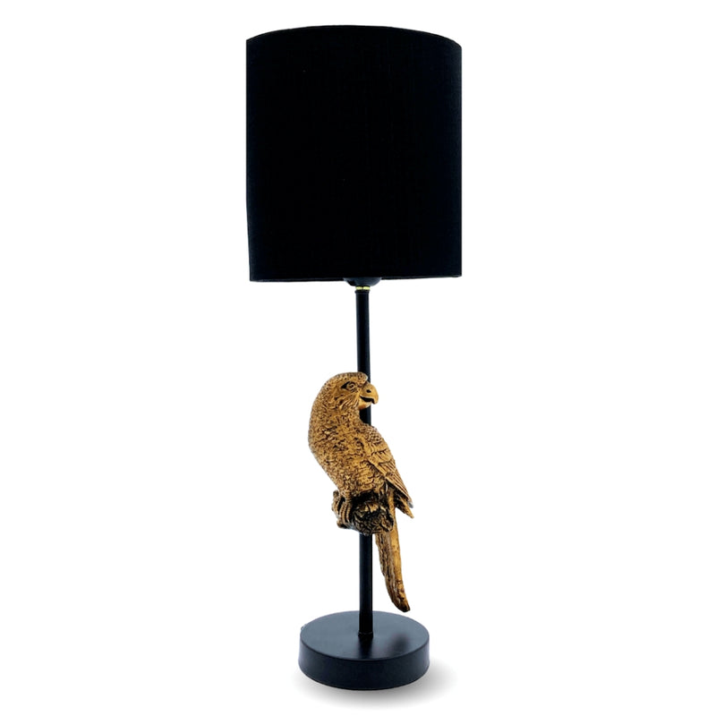 Parrot Black Gold Table Lamp - Lighting.co.za