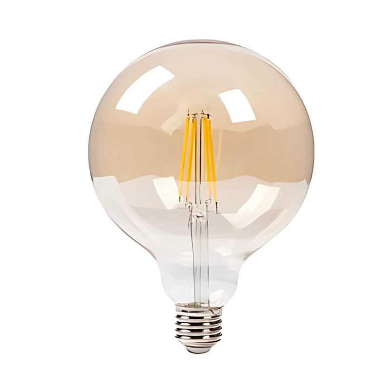 E27 G125 8 Watt LED Filament Amber Bulb Non Dim R - Lighting.co.za