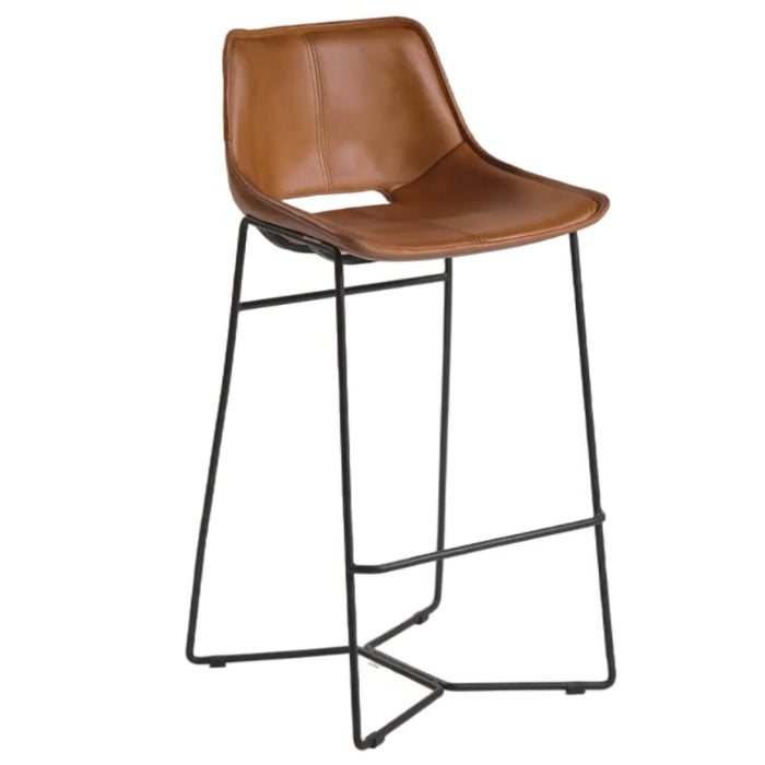 Batilda Leather Bar Stool