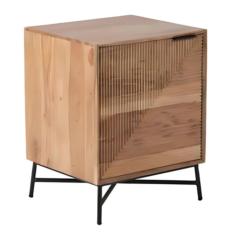 Sleek Wooden Bedside Table - Lighting.co.za