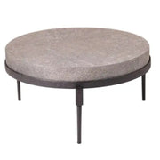 Industrial Slate Round Coffee Table - Lighting.co.za