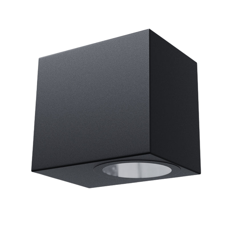 Block Omni Square Down Only Black GU10 Outdoor Wall Light - Lighting.co.za