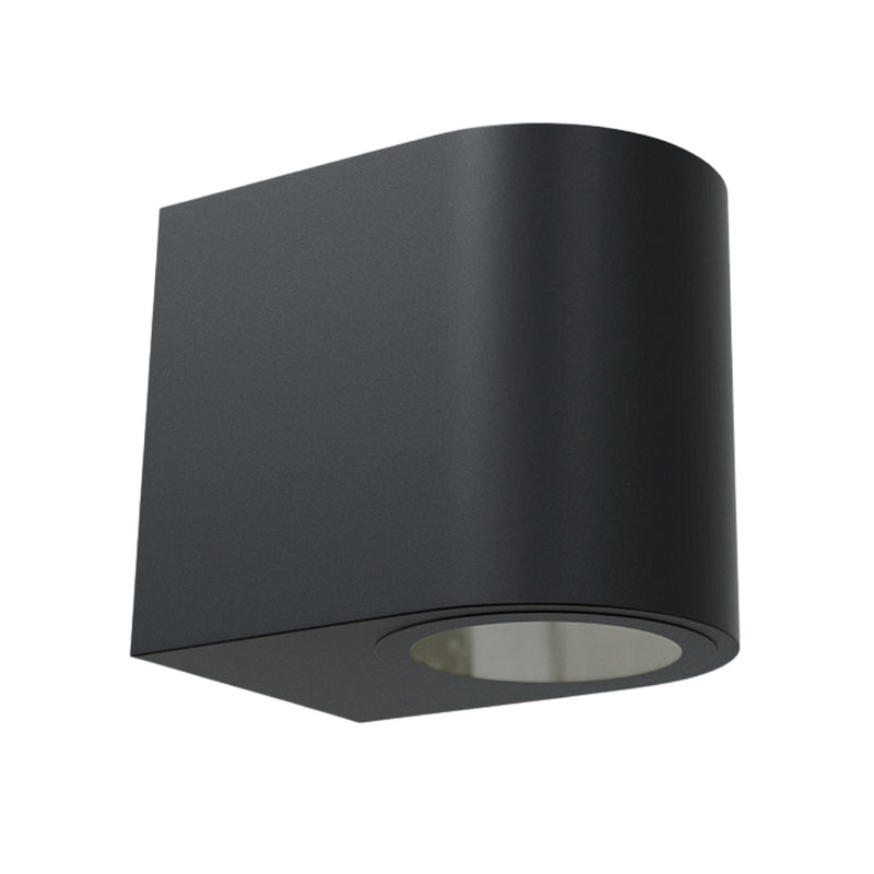Block Omni Round Down Only Black GU10 Outdoor Wall Light - Lighting.co.za