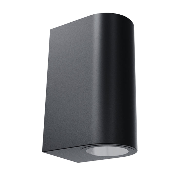 Block Omni Round Up Down Black GU10 Outdoor Wall Light