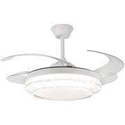 Miru Clear 3 Blade White LED Ceiling Fan - Lighting.co.za