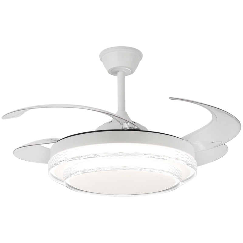 Miru Clear 3 Blade White LED Ceiling Fan - Lighting.co.za