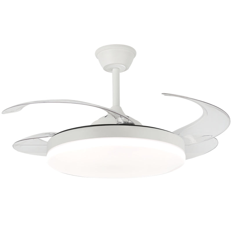 Maya Clear 3 Blade White LED Ceiling Fan - Lighting.co.za