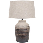 Adore Stone Ceramic and Natural Shade Table Lamp - Lighting.co.za